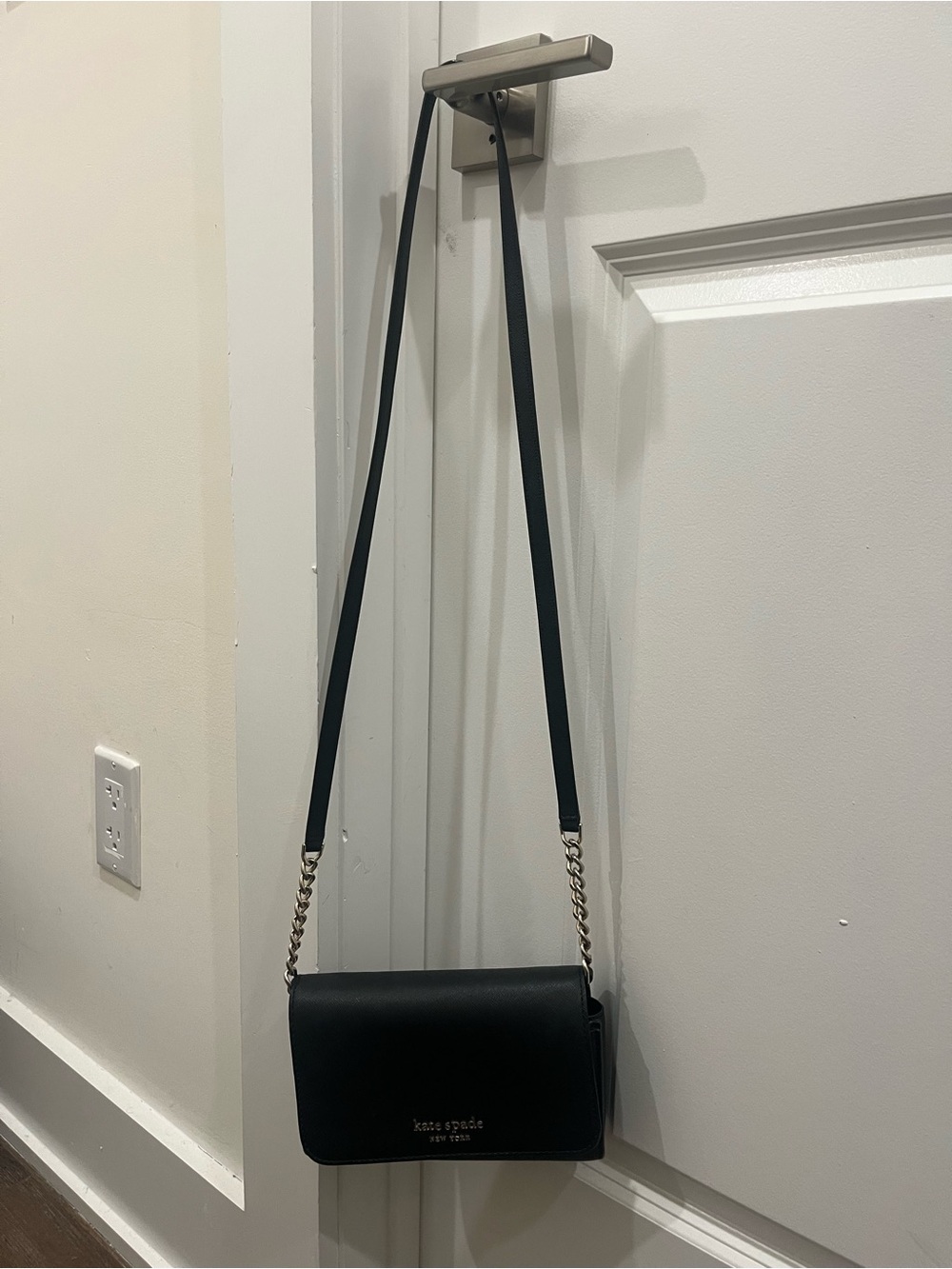kate spade black leather crossbody